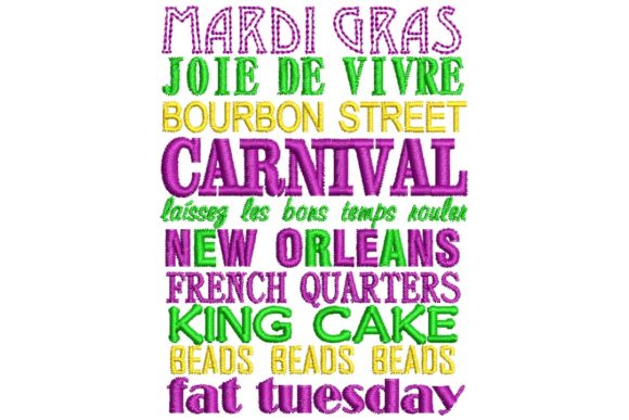 Mardi Gras Phrases: A Designer’s Review for Craft Fairs