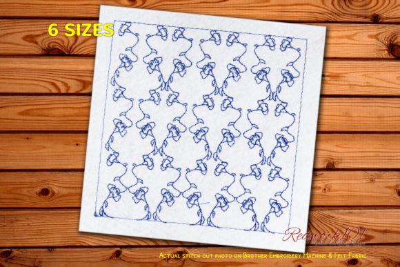 Reviewing Flowers Branch Shape Design Redwork