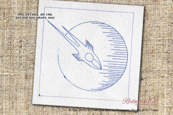 Reviewing Space Rocket Flying to the Moon Redwork