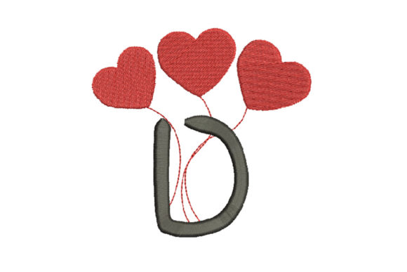 Reviewing the Alphabet Letter D with Red Love Heart