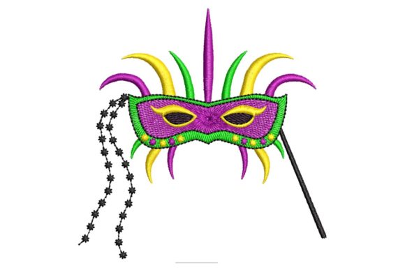 Reviewing the Mardi Gras Embroidered Mask Design