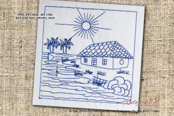 River with House: A Cozy Holiday Embroidery Review